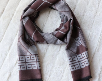 Brown Men's Cold Weather Winter Scarf | Fall Fashion Shawl | Mens Neckwear | Men's Fashion | Gifts for Him | Father's Day Gift