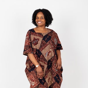 African Print Ladies Mid Ankara Dress