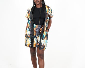 African Print 2 Piece Kimono Set