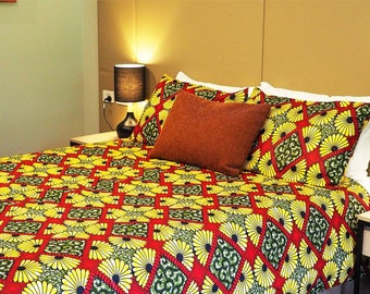 Handmade African print duvet cover set