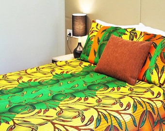 Handmade African print duvet cover set