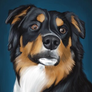 Digital Pet Portrait Custom - Hand Drawn Portrait | Pet Portrait From Photo | Custom Pet Portrait |
