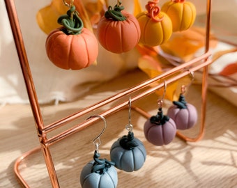 Polymer Clay Pumpkin Earrings | Halloween Fall Earrings | Earrings light and fancy | Pumpkin earrings different colors