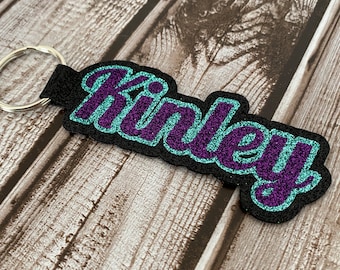 Custom Glitter Name Tag
