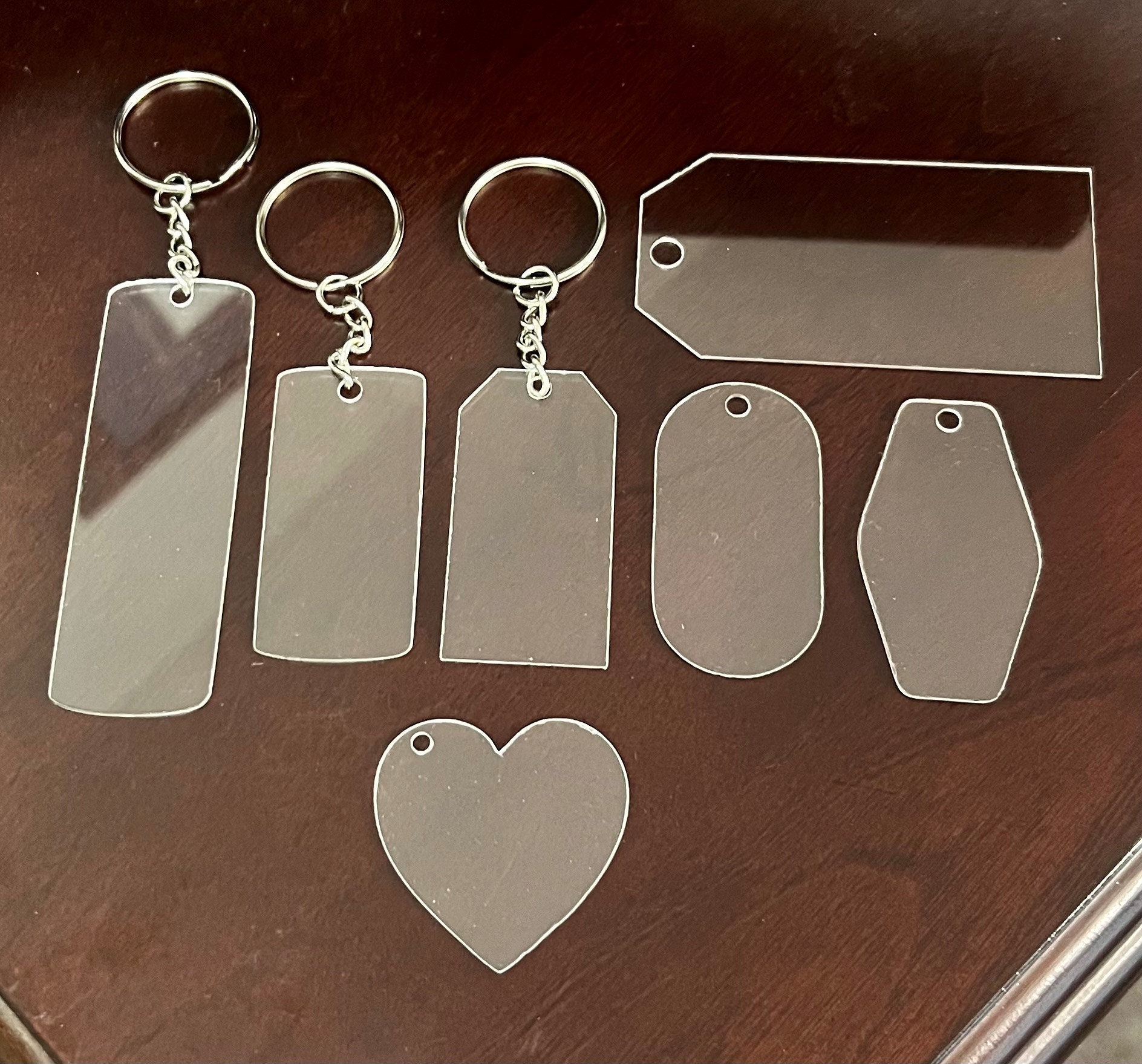 Acrylic Keychain Oval, Acrylic Keychain Blank, Blanks, Blank