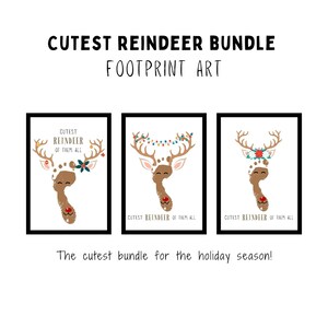 Christmas Reindeer Handprint Craft Template / Winter Handprint Art / DIY Printable Christmas Handprint Craft / Preschool Activity / Toddler