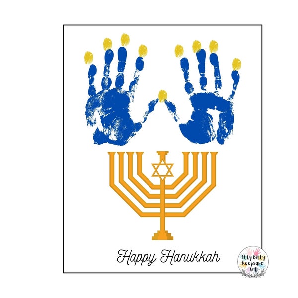 Hanukkah Handprint Template / DIY Craft / Seasonal Craft / Winter Art / Preschool Activity / Toddler Crafts / Teacher Crafts / Unique Gifts