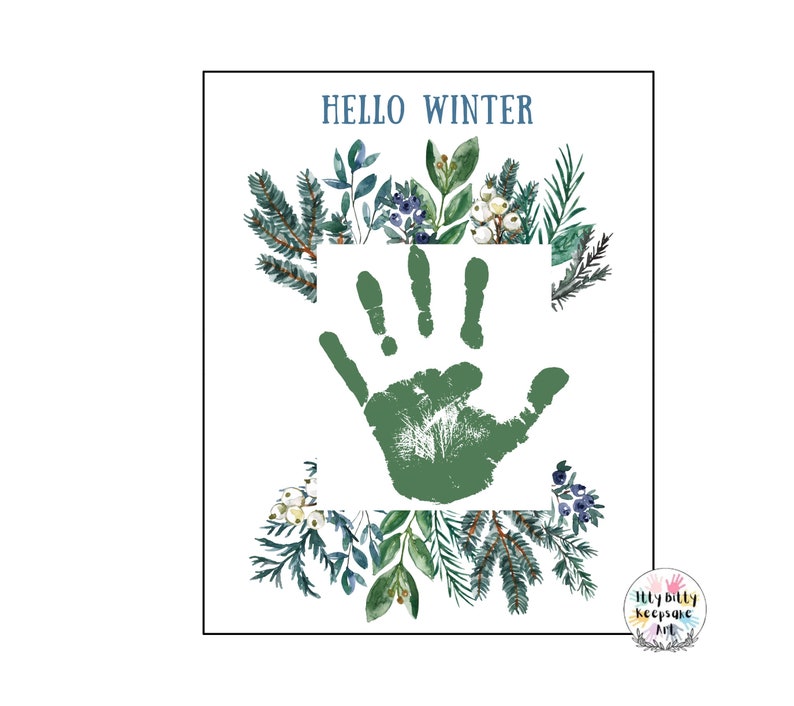 3 Winter Wreath Handprint Template / Seasonal Craft / Christmas Art ...