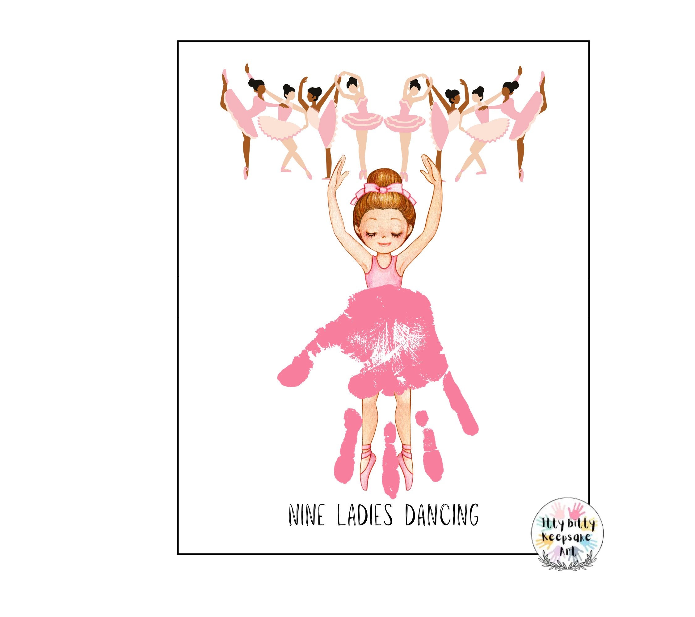 12 Days of Christmas Handprint Template / Winter Kids Crafts