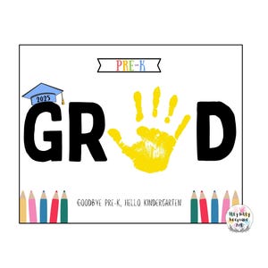 School Graduation Handprint Art Craft / Pre-K Grad/ Last Day of School / Preschool Activity / Teacher Resources / Toddler Craft / Elementary