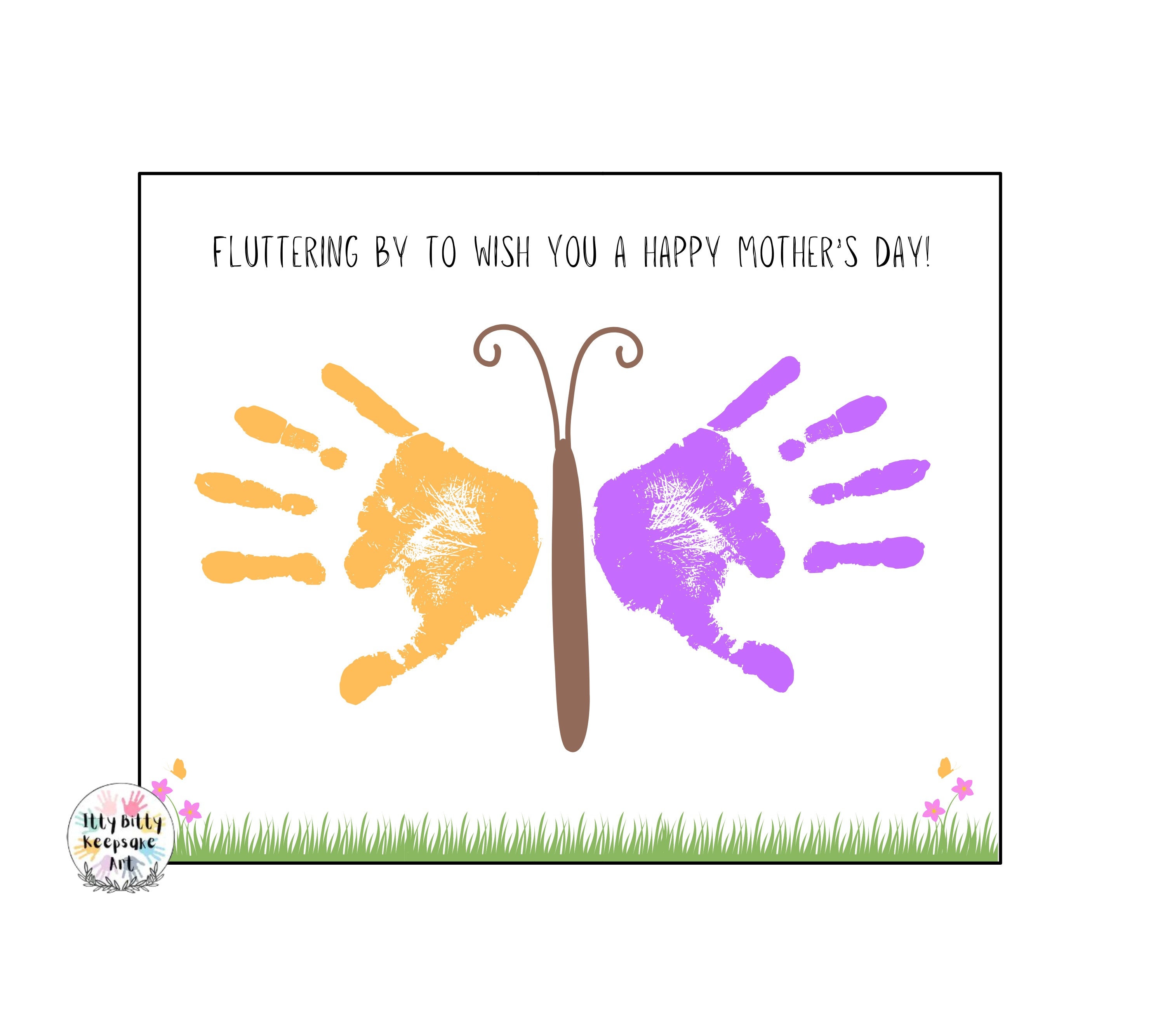 Mother's Day Handprint Craft Printable Template / Spring Crafts ...