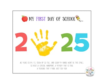 First & Last Day of School Handprint Art: DIY Keepsake (PDF Download)