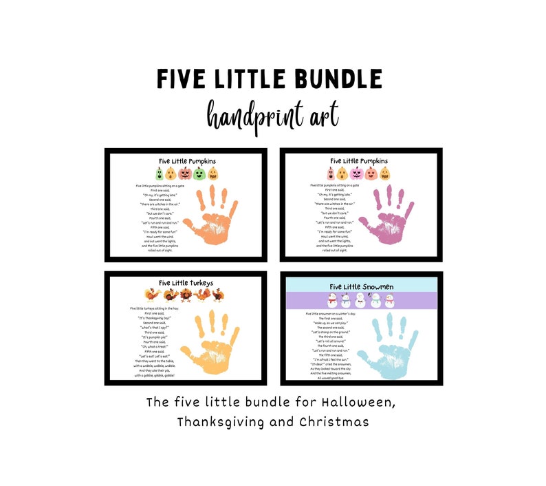 Fall Handprint Art Bundle: DIY Thanksgiving Craft (digital Download) - Etsy