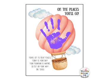 Dr. Seuss Handprint Art: 'Oh the Places You'll Go' Keepsake (Digital Download)