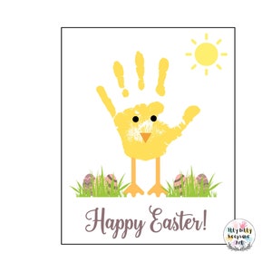 Manualidad con huellas de pollitos de Pascua / Manualidades de Pascua / Manualidades preescolares de temporada / Actividad para niños pequeños / Recursos para maestros / Manualidades de pollitos / Primavera