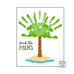 Christmas in July Handprint Palm Tree Craft (Digital Download)