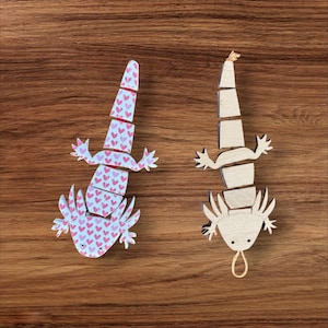 Laser Cut Svg File Scrap Buster Stress Relief Fidget Toy Adhd Focus Craft Fair Vendor Booth Articulated Animal Axolotl Pattern Men Gift