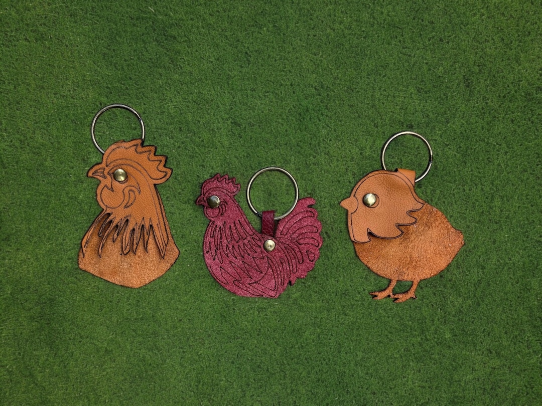 Chicken Key Card Leather Chicken Key Tag SVG: Laser Cut Files (digital Download) - Etsy