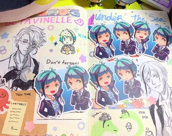 RETRAITE | Stickers et charms TWST Jade Leech & Floyd Leech