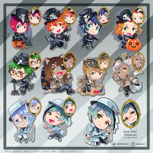 RETIRING || TWST 2&quot; Charms || All 22 Members (NRC x Halloween)
