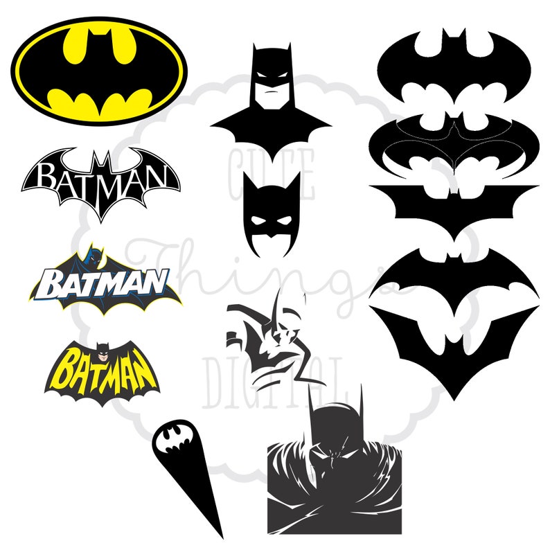 Download Batman bundle Svg Png Eps & Jpg silhouette cut files | Etsy
