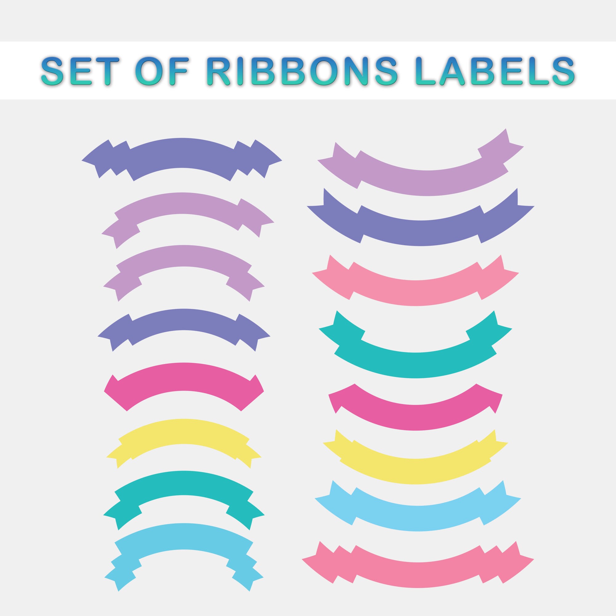 Set of ribbon labels SVG & EPS files Etsy