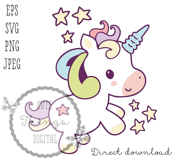 Download Baby Unicorn Cut file Svg File for Silhouette Cameo or ...