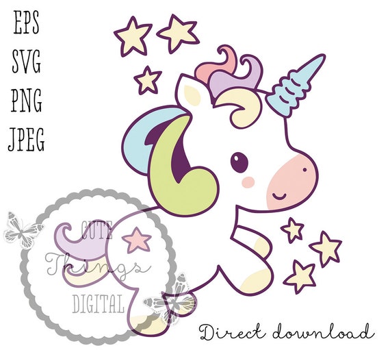 Download Baby Unicorn Cut file Svg File for Silhouette Cameo or ...