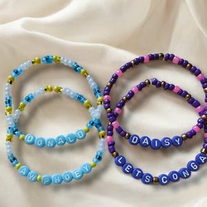 Disney inspired bracelets, Donald Duck, Daisy Duck and Goofy bracelets, mix and match and great for stacking, Pixie Dust Gift Exchange