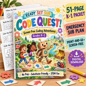K-1 Unplugged Coding Emergency Sub Plan