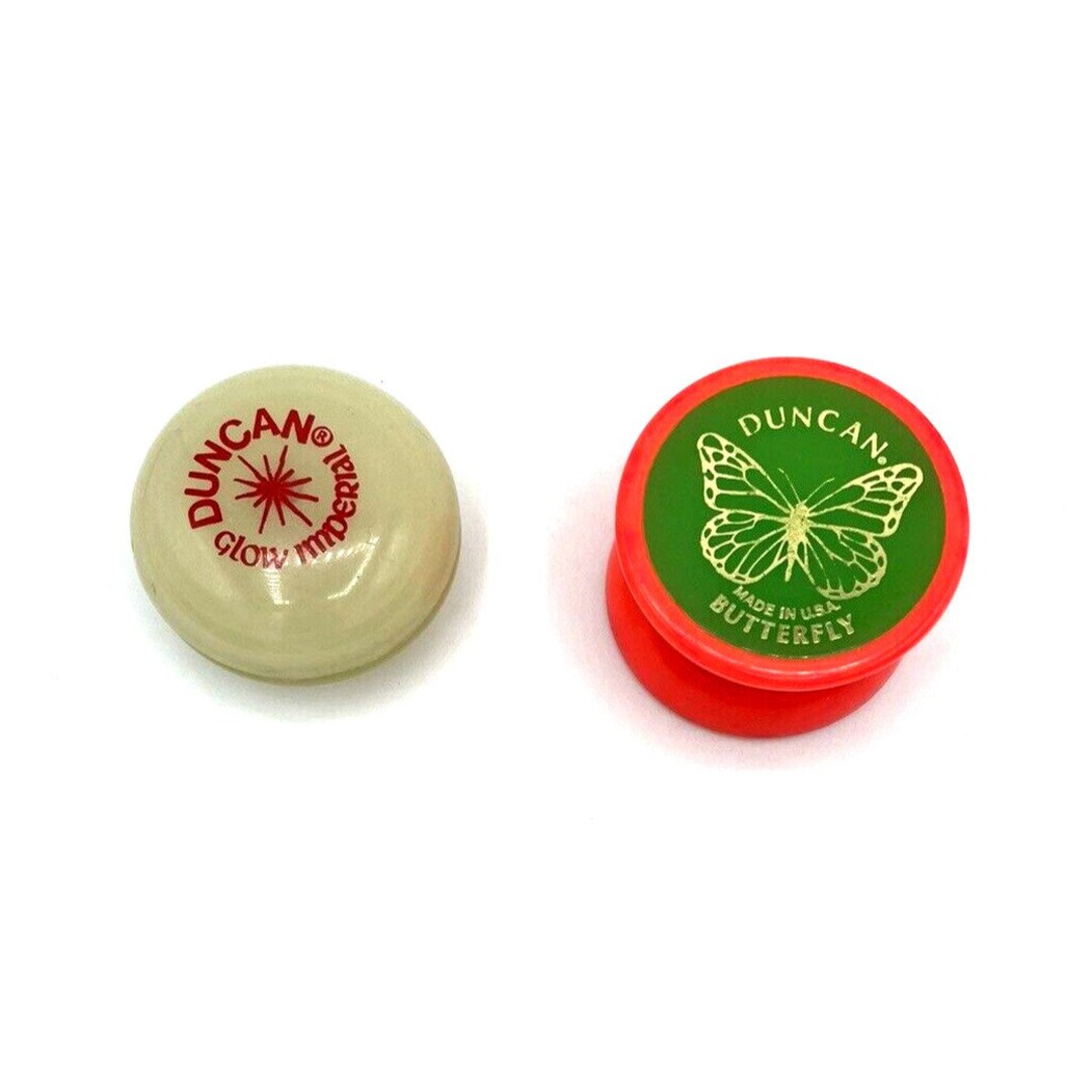 2 Vintage Duncan Yoyos Imperial Glow in the Dark & Made in USA
