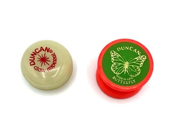 2 Vintage- Duncan Yo-Yos Imperial Glow in the Dark & Made in USA Butterfly