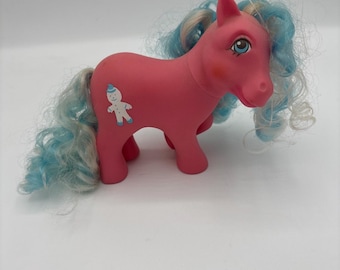 G1 Cuddles My Little Pony Baby Mint Green Pony With Pink Hair and