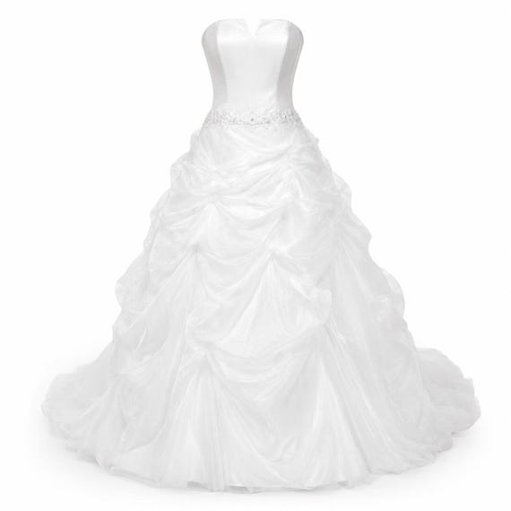 Vintage David's Bridal Strapless Ball Gown Wedding Dress (size 12)
