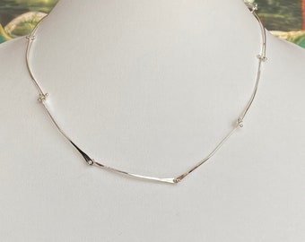 Links Chain Argentium Silver Necklace Jewelry Choker Chain Style Inspired  Artist Fabricated Boho Necklace Silver Necklace Jewelry  Designer