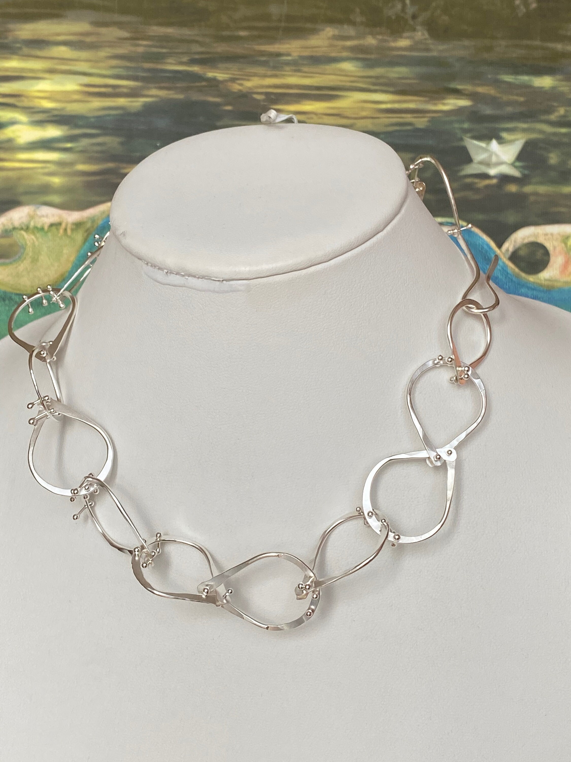 Argentium plata collar gargantilla cadena estilo collar Etsy