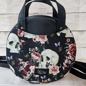 Skulls Flowers Butterflies Bag Magdelana Circle Bag Backpack