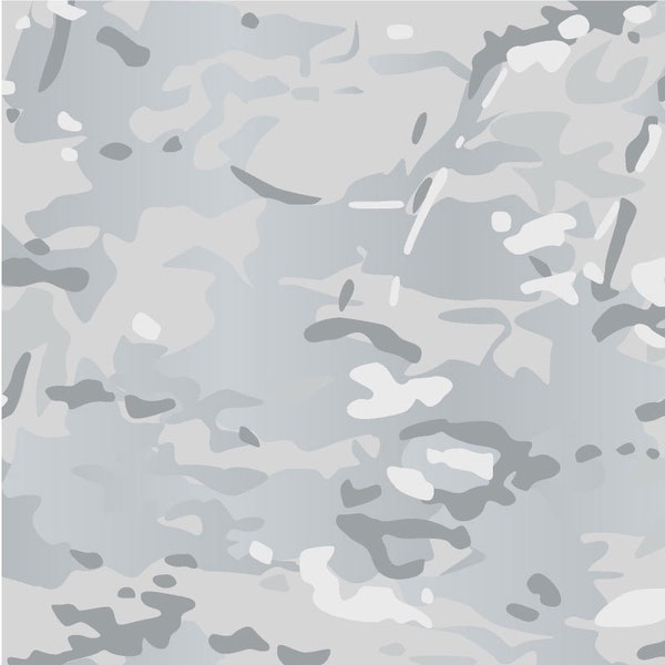 OCP Alpine vector camouflage pattern for printing, scorpion, army, uniform, print, texture, military camo, winter, snow, white