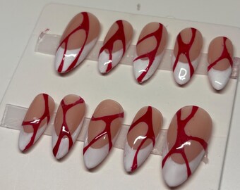 Lavalampe - PRESS ON NAILS Nägel zu Hause, Gelx, Acrylnägel, benutzerdefinierte Nägel