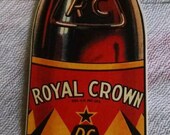 Royal Crown Cola Bottle Shape Nostalgic Sign