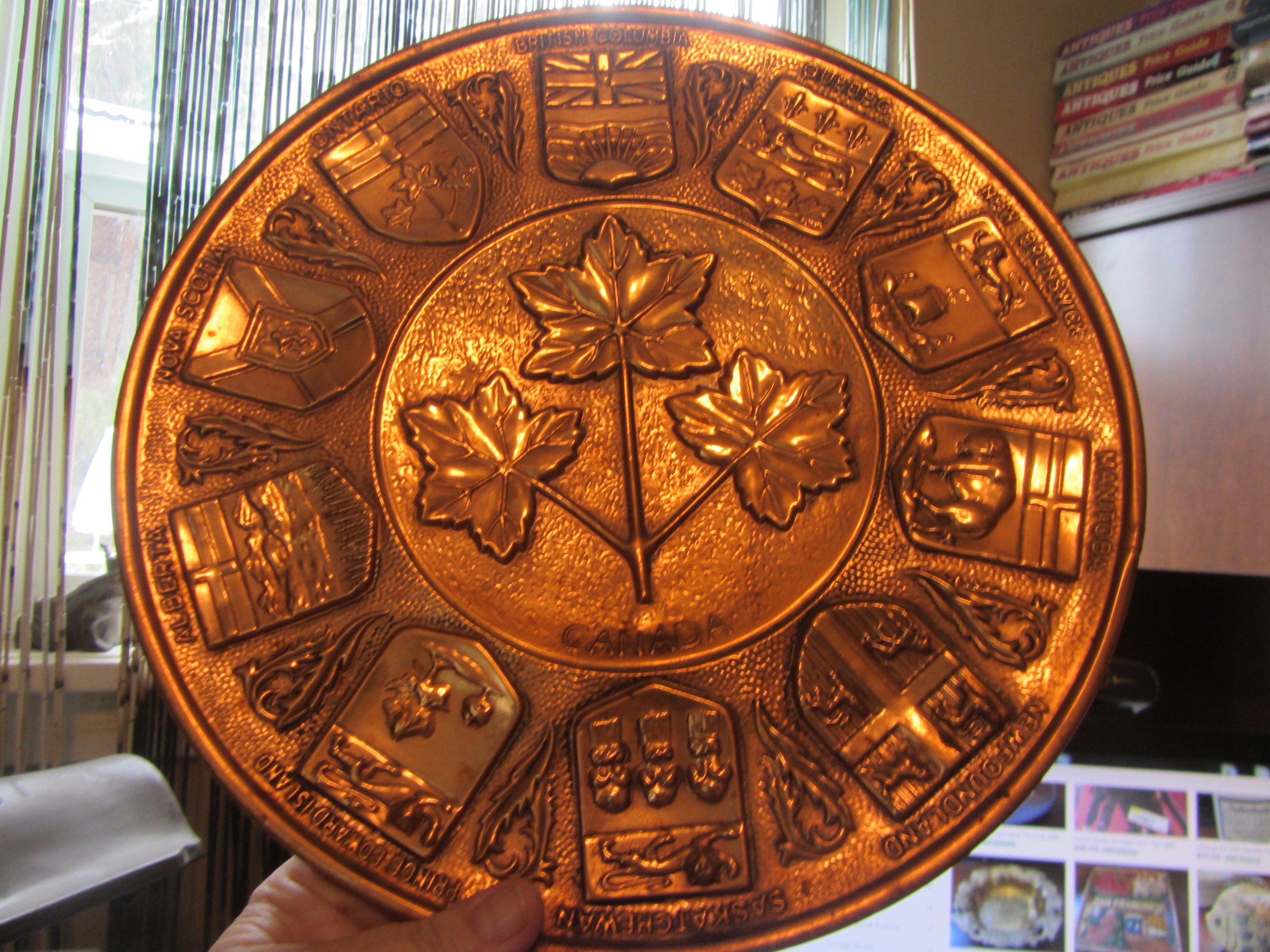 Decorative Copper Plate of Canadian Provinces made in England Etsy.de