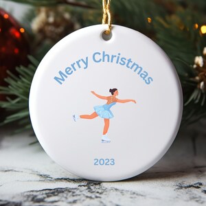 Figure Skater Ornament, Ornament for Ice Skater, Christmas Ornament for Figure Skating Athlete, Custom Unique gift for Ice skater keepsake