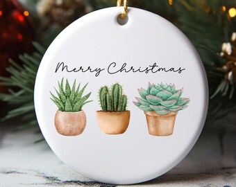 Cactus Ornament, Potted Cactus Ornament, Christmas Cactus Ornament, Arizona Ornament Gift, Sonoran Desert Ornament, Succulent Ornament, West