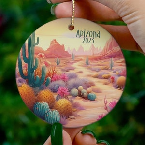 Cactus Ornament, Custom Cactus Christmas Gift, Arizona Travel, Saguaro Cactus Keepsake, Desert Holiday Decor, Arizona Gift, Stocking Stuffer