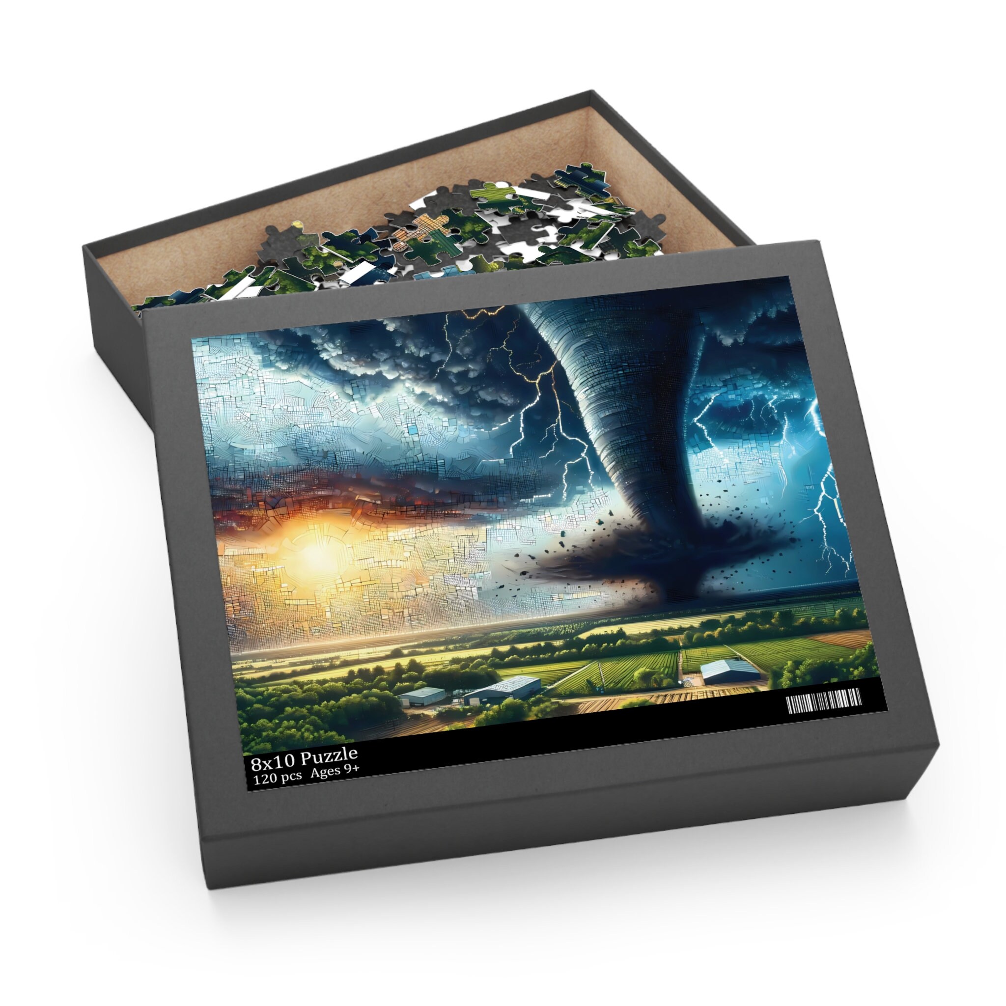 Summer Thunderstorm Puzzle, Tornado Weather Jigsaw Gift, Lightning