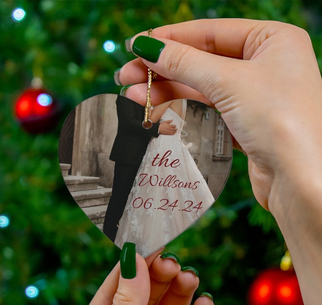 thumbnail image 2 of First Christmas As Mr And Mrs Ornament|our First Christmas | Christmas Wedding Ornament | Farmhouse First Christmas Ornament | Wood Ornament 2 of 9