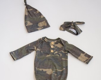 newborn camo hat
