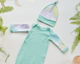 baby gowns with elastic bottoms