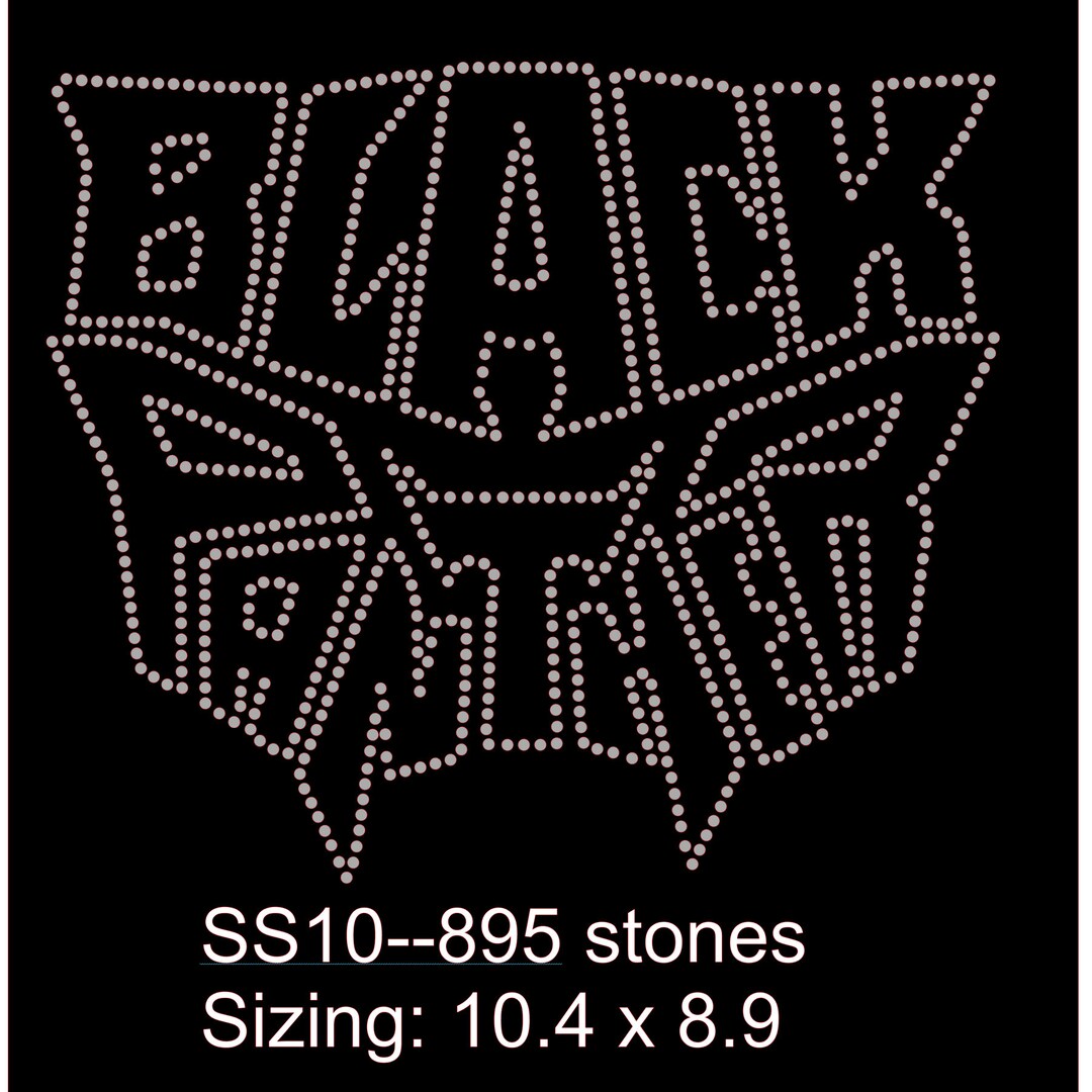 Black Panther Word Rhinestone Template - Etsy Canada