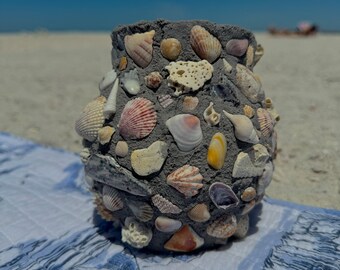 Seashell Mosaic Vase